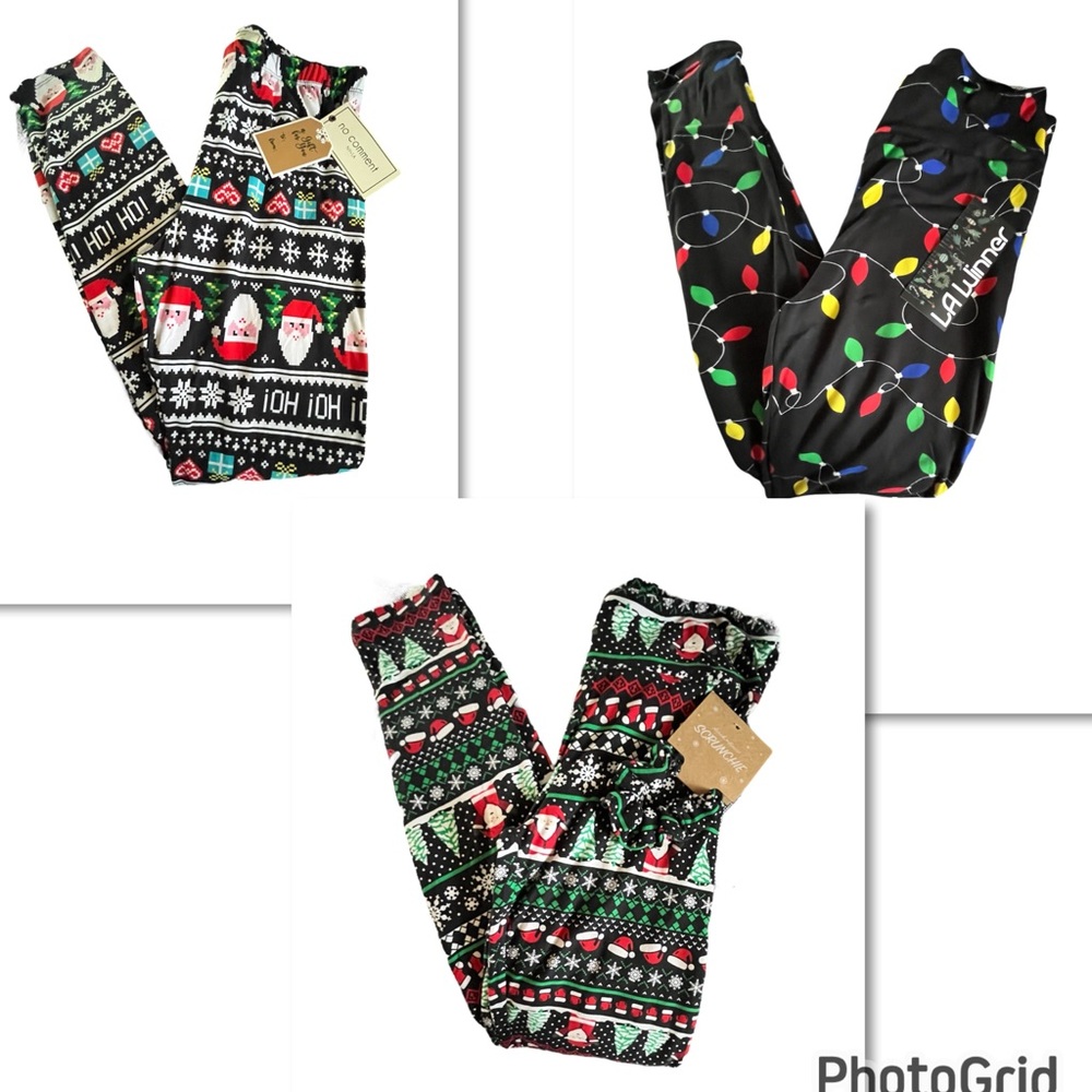 Christmas leggings 3 pairs
